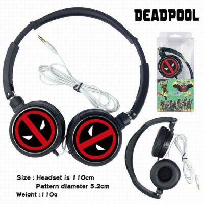 Deadpool Headset Head-mounted Earphone Headphone