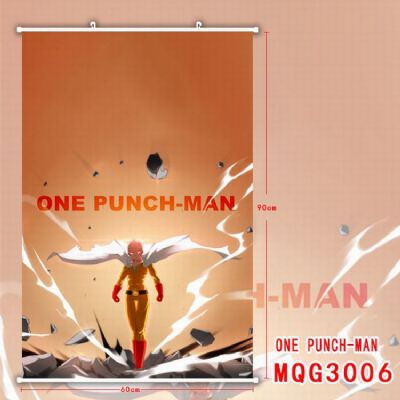 One Punch Man White Plastic rod Cloth painting Wal