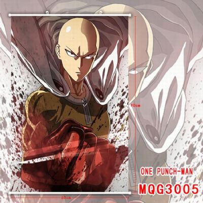 One Punch Man White Plastic rod Cloth painting Wal