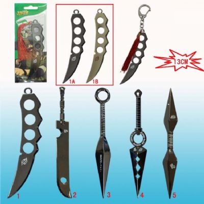 naruto anime weapon keychain