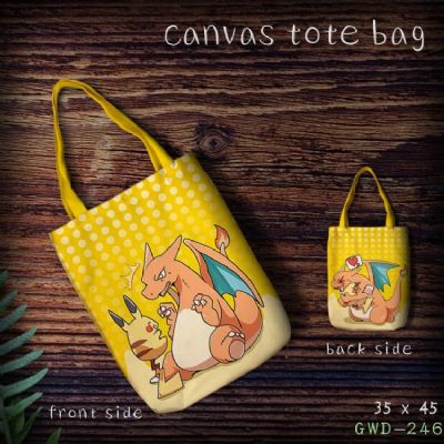 Pokemon Pikachu One-shoulder canvas shopping bag