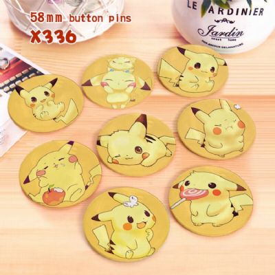 Pokemon a set of 8 models Tinplate coated badge