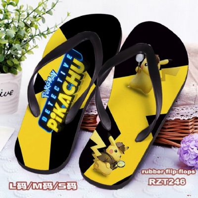 Detective Pikachu Cloth surface Flip-flops slipper