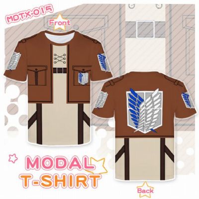 Shingeki no Kyojin Full color modal T-shirt short 