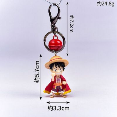 One Piece Luffy With bell Doll Keychain pendant
