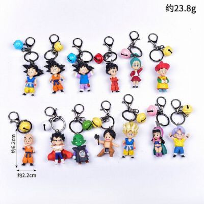 Dragon Ball a set of 13 With bell Doll Keychain pe