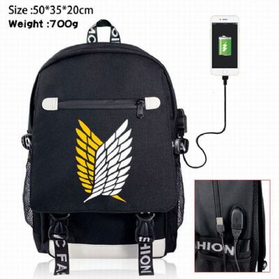 Shingeki no Kyojin Canvas Data line Backpack Bag