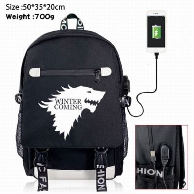 Game of Thrones Canvas Data line Backpack Bag