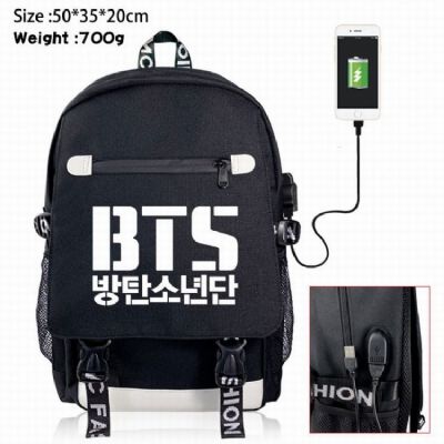 BTS Canvas Data line Backpack Bag