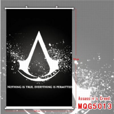 Assassin Creed White Plastic rod Cloth painting Wa