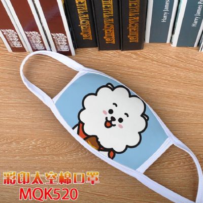 BTS BT21 Color printing Space cotton Mask