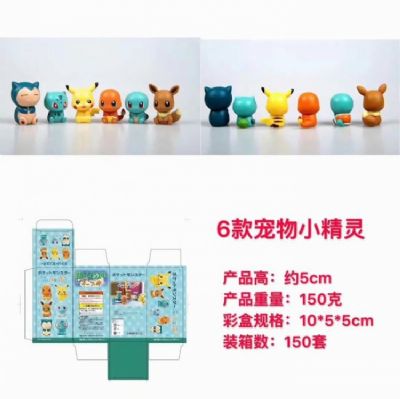 Pokemon a set of 6 Boxed Figure Decoration 5CM