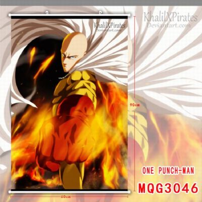 One Punch Man White Plastic rod Cloth painting Wal