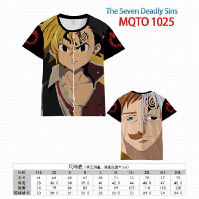 The Seven Deadly Sins Full color printed short sle