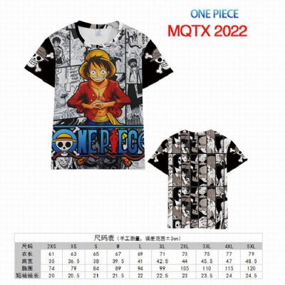 One Piece Full color printed short sleeve t-shirt