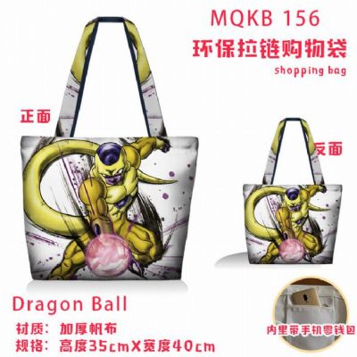 Dragon Ball Full color green zipper shopping bag s