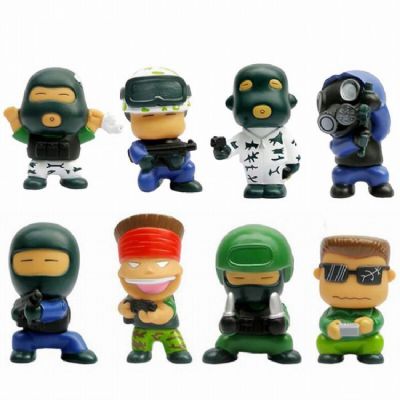 Counter-Strike Source a set of 8 Bagged Figure Dec