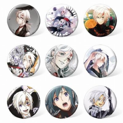 D.Gray-man a set of 9 Round cloth badge brooch 58M