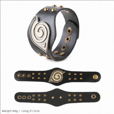 Naruto Punk Leather bracelet hand strap