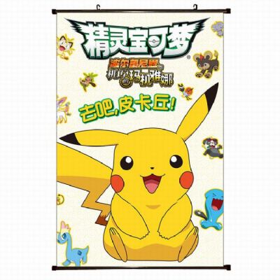 Pokemon Plastic pole cloth painting Wall Scroll 60