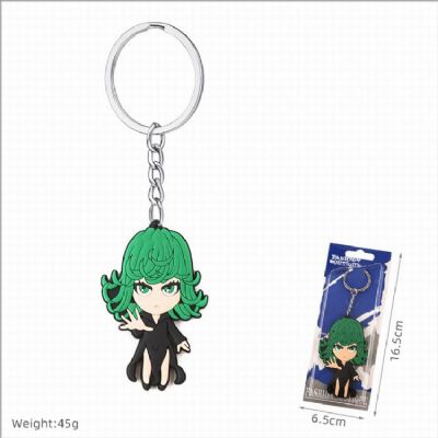 One Punch Man Double-sided soft rubber Keychain pe