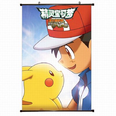 Pokemon Plastic pole cloth painting Wall Scroll 60