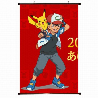 Pokemon Plastic pole cloth painting Wall Scroll 60