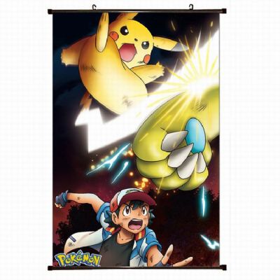 Pokemon Plastic pole cloth painting Wall Scroll 60