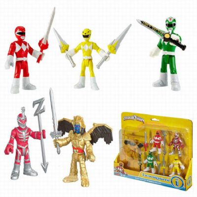 Power Rangers a set of 5 Boxed Figure Decoration 6