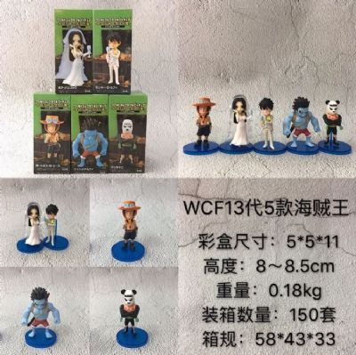 One Piece WCF a set of 5 Boxed Figure Decoration M