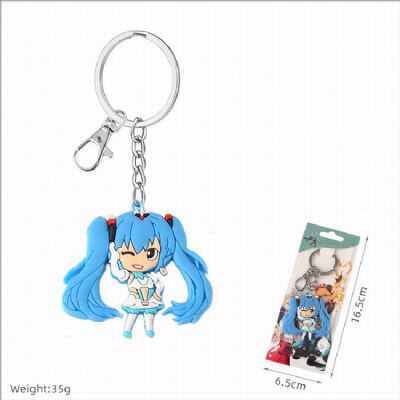 Hatsune Miku Double-sided soft rubber Keychain pen