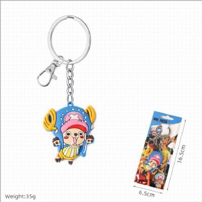 One Piece Double-sided soft rubber Keychain pendan