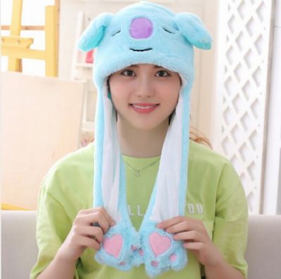 BTS BT21 Rabbit ear hat Pinching the ear will move