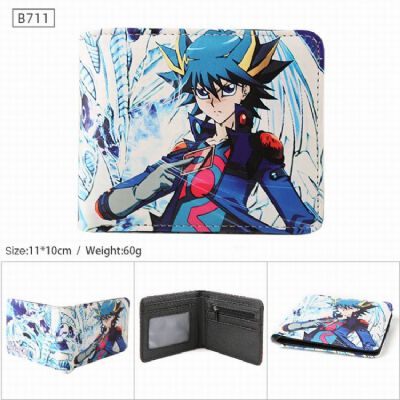 Yugioh B711 PU Twill two-fold short wallet 11X10CM