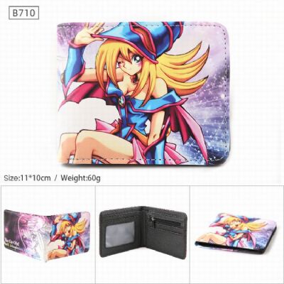 Yugioh B710 PU Twill two-fold short wallet 11X10CM