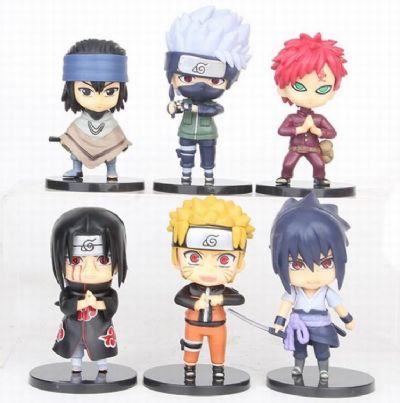 Naruto a set of six Bagged Figure Decoration Model