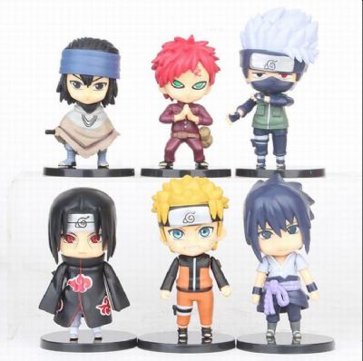 Naruto a set of six Bagged Figure Decoration Model