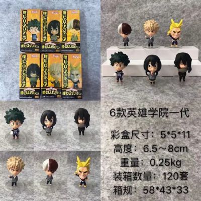 My Hero Academia a set of six Boxed Figure Decorat