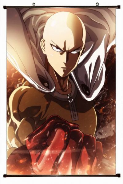 One Punch Man Plastic pole cloth painting Wall Scr