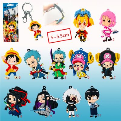 anime rubber keychain