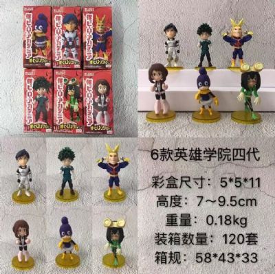 My Hero Academia a set of six Boxed Figure Decorat