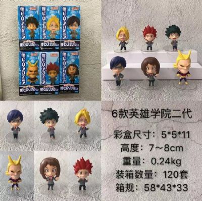 My Hero Academia a set of six Boxed Figure Decorat