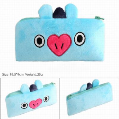 BTS Blue pony Plush cloth 3D pencil case Cartoon s