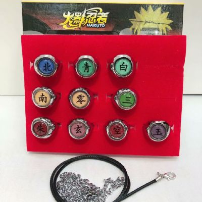 Naruto anime ring set