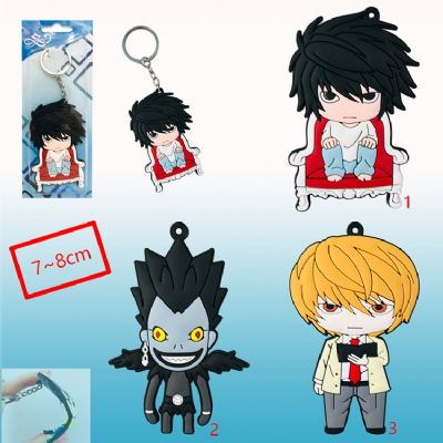 death note anime rubber keychain