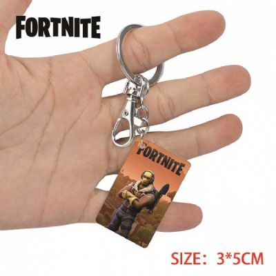 Fortnite-9 Anime Acrylic Color Map Keychain Pendan