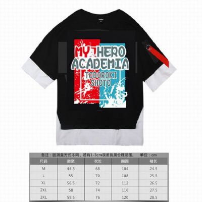 My Hero Academia Loose cotton fake two short sleev