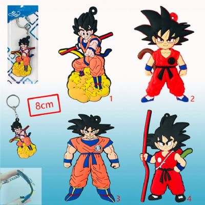 dragon ball anime rubber keychain