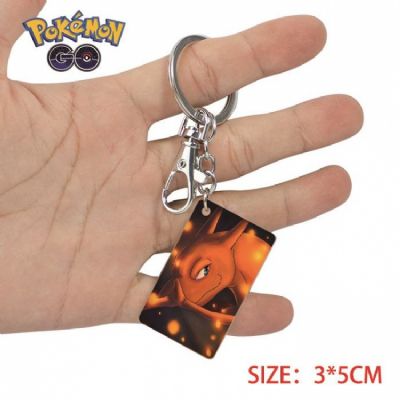 Pokemon-34 Anime Acrylic Color Map Keychain Pendan