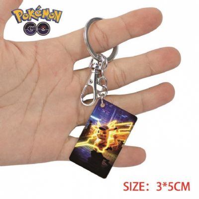 Pokemon-7 Anime Acrylic Color Map Keychain Pendan